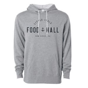 Grey hooded Little Italy Food Hall sweatshirt
